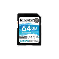 Kingston Kingston 64GB SD Canvas Go Plus (SDXC Class 10 UHS-I U3) (SDG3/64GB) memória kártya