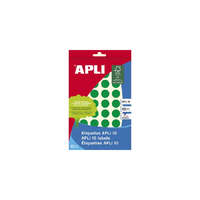 Apli Etikett, 16 mm kör, kézzel írható, színes, APLI, zöld, 432 etikett/csomag