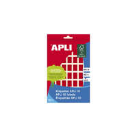 Apli Etikett, 12x18 mm, kézzel írható, színes, kerekített sarkú, APLI, piros, 448 etikett/csomag