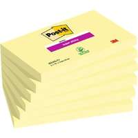 3m postit Öntapadó jegyzettömb csomag, 76x127 mm, 6x90 lap, 3M POSTIT "Super Sticky", kanári sárga