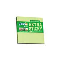 Stickn Öntapadó jegyzettömb STICK`N extra erős 76x76mm újrahasznosított pasztel zöld 90 lap