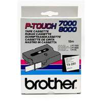 Brother Feliratozógép szalag, 24 mm x 15 m, BROTHER, "TX-251" fehér-fekete