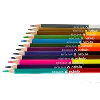 Nebulo Színes ceruza készlet, kétvégű, háromszögletű, NEBULO, 24 különböző szín