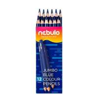 Nebulo Színes ceruza, háromszögletű, jumbo, NEBULO, kék