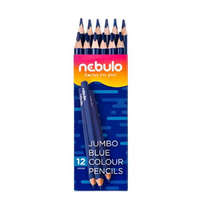 Nebulo Színes ceruza, háromszögletű, jumbo, NEBULO, kék