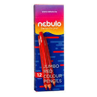 Nebulo Színes ceruza, háromszögletű, jumbo, NEBULO, piros