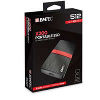 Emtec SSD (külső memória), 512GB, USB 3.2, 420/450 MB/s, EMTEC "X200"