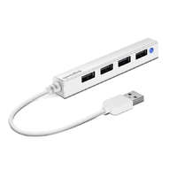 Speedlink USB elosztó-HUB, 4 port, USB 2.0, SPEEDLINK "Snappy Slim" fehér
