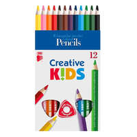 Ico Színes ceruza ICO Creative Kids háromszögletű vastag festett 12db/készlet