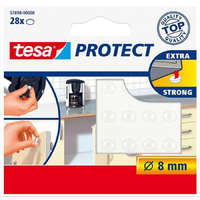 Tesa Zaj- és csúszásgátló korong, 8mm, TESA "Protect", átlátszó, 28db/cs