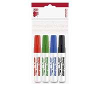 Ico Tábla- és flipchart marker készlet, 1-3 mm, kúpos, ICO "Plan", 4 különböző szín