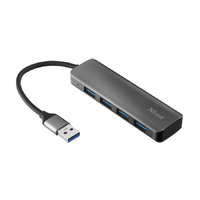 Trust USB elosztó-HUB, 4 port, alumínium, USB 2.0, TRUST "Halyx"