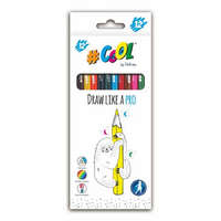 Cool by victoria Színes ceruza készlet, háromszögletű, COOL BY VICTORIA, 12 különböző szín