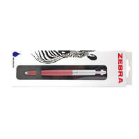 Zebra Golyóstoll, 0,24 mm, nyomógombos, ezüst színű klip, pink tolltest, ZEBRA "901", kék