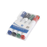 Bluering Táblamarker készlet, 3mm, mágneses, törlővel multifunkciós kerek Bluering®, 4 klf. szín