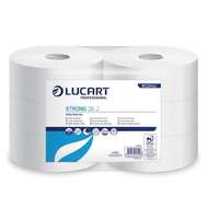 Lucart Toalettpapír, 2 rétegű, nagytekercses, 26cm átmérő, LUCART, "Strong", hófehér, 6tek/cs