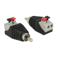 Delock DeLock Adapter RCA male > Terminal Block with push button 2 pin