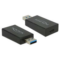 Delock DeLock Converter USB 3.1 Gen 2 Type-A male > USB Type-C female Active Black