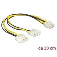 Delock DeLock Power cable 2x 4 pin Molex male > 8 pin EPS male 30cm