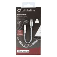Cellularline Cellularline Extra durable Music Enabler adapter from Lightning connector to 3.5 mm jack, MFI certification, gray