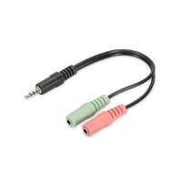 Assmann Assmann Headset adap. cab.,TRRS 3.5mm(4pin)-2xstereo 3.5mm