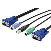 Digitus Digitus KVM Cable-Set,VGA,PS/2-Mouse,PS/2-Keyboard, USB