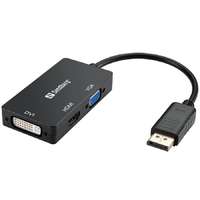 Sandberg Sandberg Adapter DP>HDMI+DVI+VGA Black