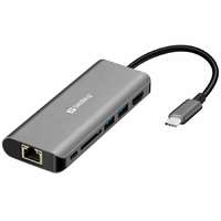 Sandberg Sandberg USB-C Dock HDMI+LAN+SD+USB100W Black