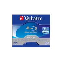 Verbatim BD-R BluRay lemez, kétrétegű, 50GB, 6x, 1 db, normál tok, VERBATIM