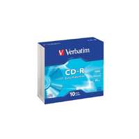 Verbatim CD-R lemez, 700MB, 52x, 10 db, vékony tok, VERBATIM "DataLife"