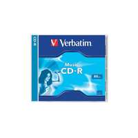 Verbatim CD-R lemez, 700MB, 80min, 16x, 1 db, normál tok, VERBATIM "Live it!"