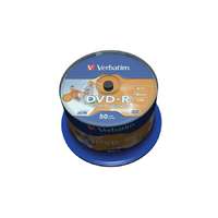 Verbatim DVD-R lemez, nyomtatható, matt, no-ID, 4,7GB, 16x, 50 db, hengeren, VERBATIM
