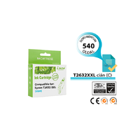 Utángyártott Epson -hoz, T2632 15,5 ml (Epson 26XL) cián utángyártott tintapatron (~540 oldal) (T2612)