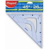 Maped Háromszög vonalzó, műanyag, 45°, 26 cm, MAPED "Graphic"