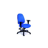 MAYAH Irodai szék, állítható karfával, exkluzív kék szövetborítás, fekete lábkereszt, MAYAH "Energetic"