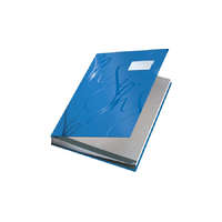 LEITZ Aláírókönyv, A4, 18 részes, karton, LEITZ "Design", kék