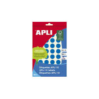 APLI Etikett, 16 mm kör, kézzel írható, színes, APLI, kék, 432 etikett/csomag