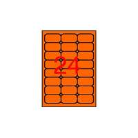 APLI Etikett, 64x33,9 mm, színes, kerekített sarkú, APLI, neon narancs, 480 etikett/csomag