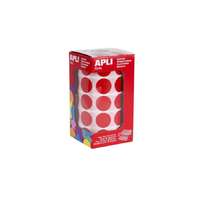 APLI Etikett, 20mm kör, kézzel írható, tekercsben, színes, APLI, piros 1700 etikett/csomag
