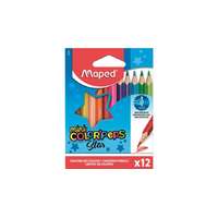 MAPED Színes ceruza készlet, háromszögletű, MAPED "Color`Peps Star Mini", 12 különböző szín