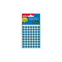APLI Etikett, 8 mm kör, kézzel írható, színes, APLI, kék, 288 etikett/csomag