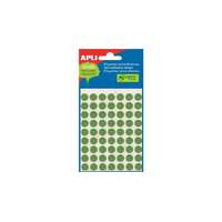APLI Etikett, 10 mm kör, kézzel írható, színes, APLI, zöld, 315 etikett/csomag