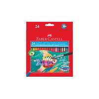 FABER-CASTELL Akvarell ceruza készlet, hatszögletű, ecsettel, FABER-CASTELL, 24 különböző szín