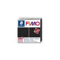 FIMO Gyurma, 57 g, égethető, FIMO "Leather Effect", fekete