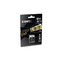 EMTEC Memóriakártya, SDXC, 64GB, UHS-I/U3/V30, 95/85 MB/s, EMTEC "SpeedIN"