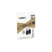 EMTEC Memóriakártya, microSDXC, 128GB, UHS-I/U1, 85/20 MB/s, adapter, EMTEC "Elite Gold"