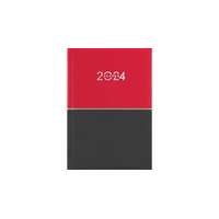 DAYLINER Naptár, tervező, A5, napi, DAYLINER "Contrast", piros-fekete