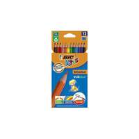 BIC Színes ceruza készlet, BIC KIDS "Evolution", 12 különböző szín