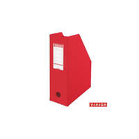ESSELTE Iratpapucs, PVC/karton, 100 mm, összehajtható, ESSELTE, Vivida piros