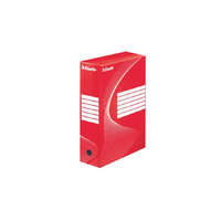 ESSELTE Archiválódoboz, A4, 100 mm, karton, ESSELTE "Boxycolor", piros